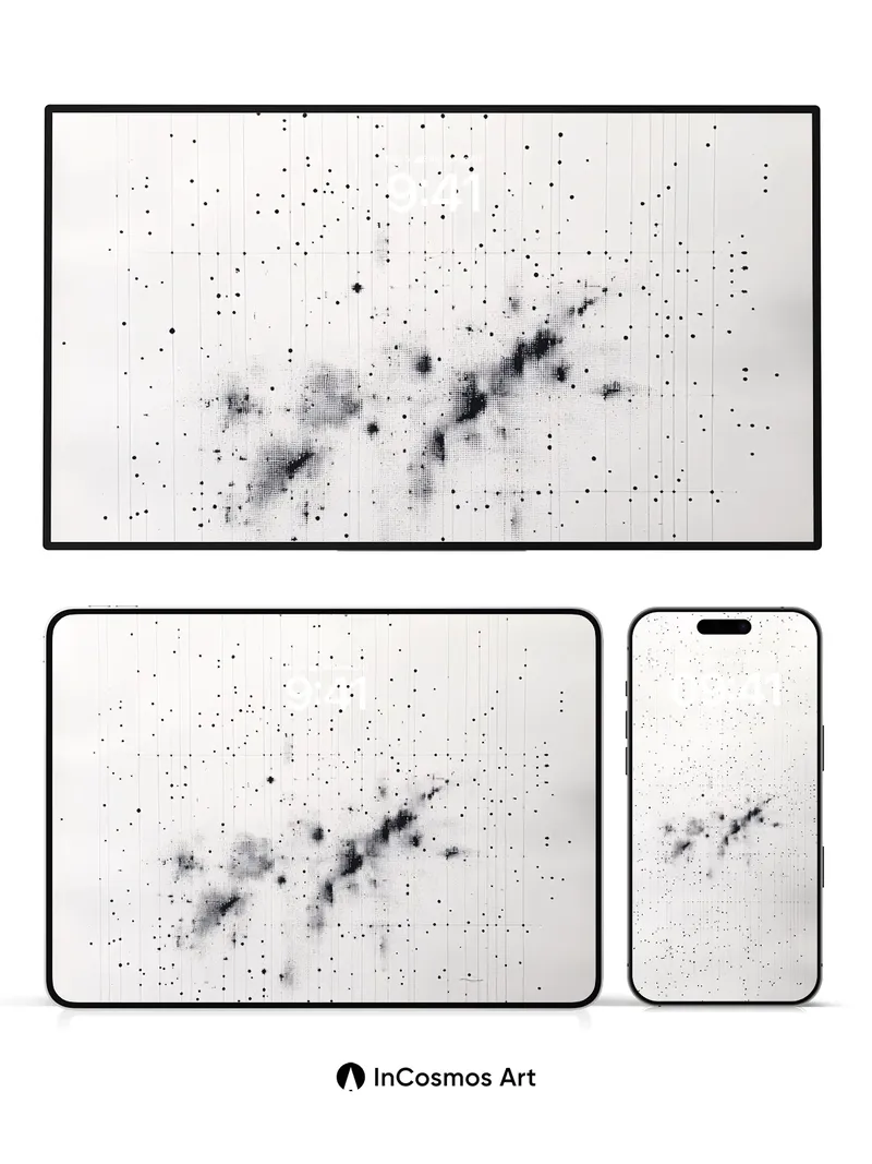 Static Whisper Wallpaper with Faint Grid Lines