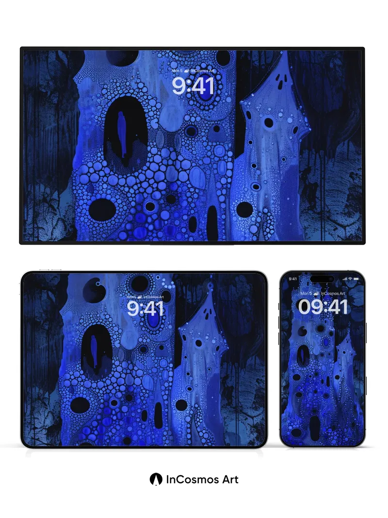 Luminous Abyss Wallpaper with Bioluminescent Towers