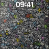 Chalkboard Chaos Wallpaper with Neon Hearts wallpaper for iPhone, iPad & Mac