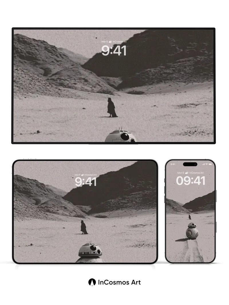 Desert Echo Wallpaper with Droid Trail