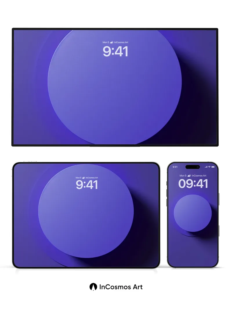 Calm Circle Wallpaper with Soft Shadow Depth