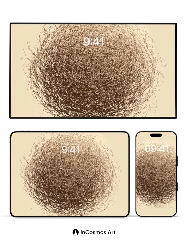 Tangled Memory Wallpaper with Whispers of Time