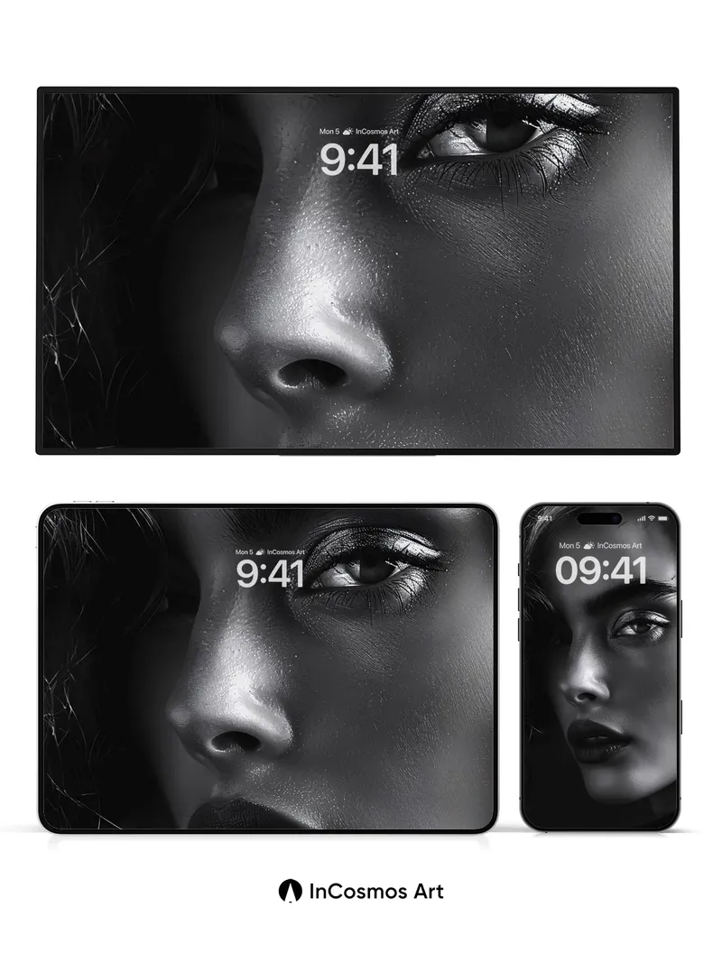 Shadowed Gaze Wallpaper with Velvet Depth