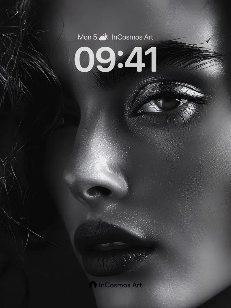 Shadowed Gaze Wallpaper with Velvet Depth