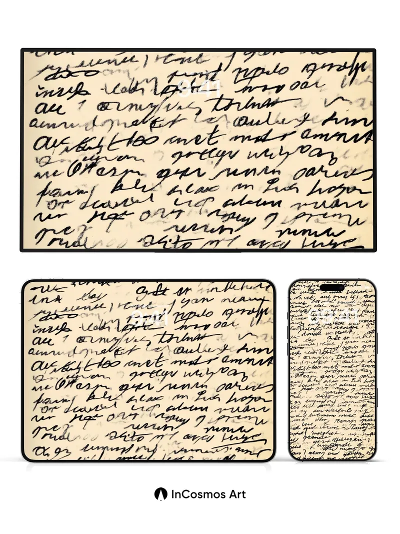 Ink Veil Wallpaper with Whispering Script