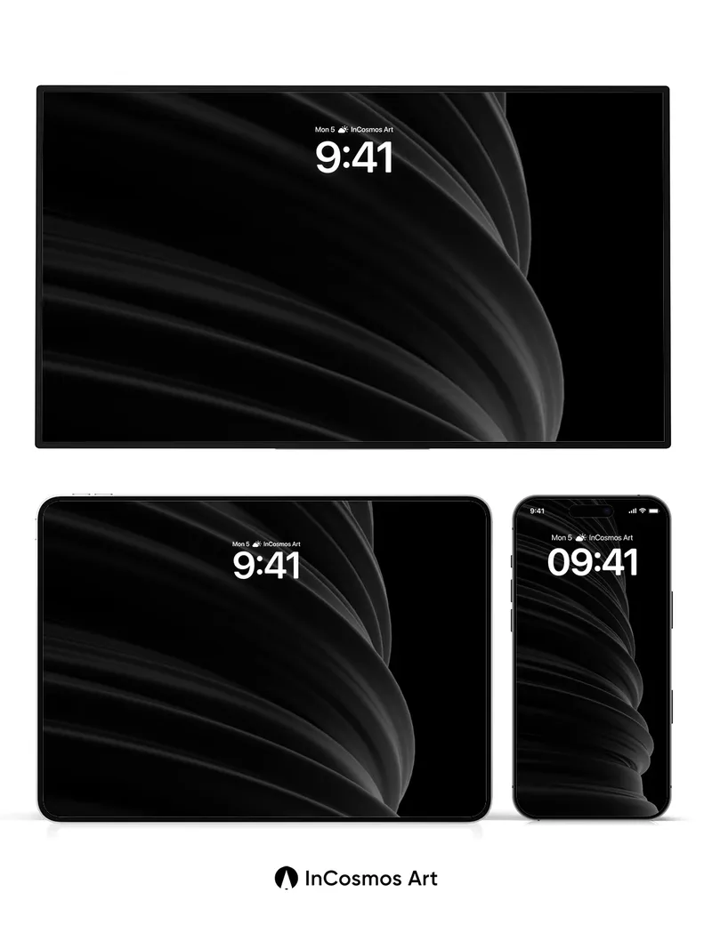 Shadow Spiral Wallpaper with Breathless Depth