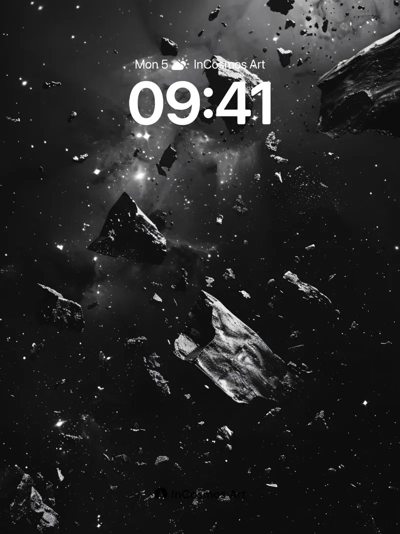 Cosmic Drift Wallpaper with Shattered Light