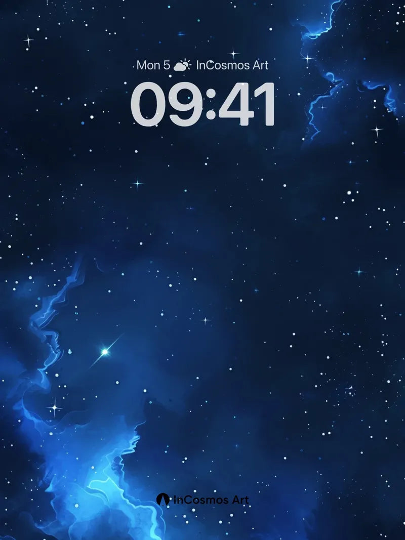 Cosmic Veil Wallpaper with Ethereal Light Trails