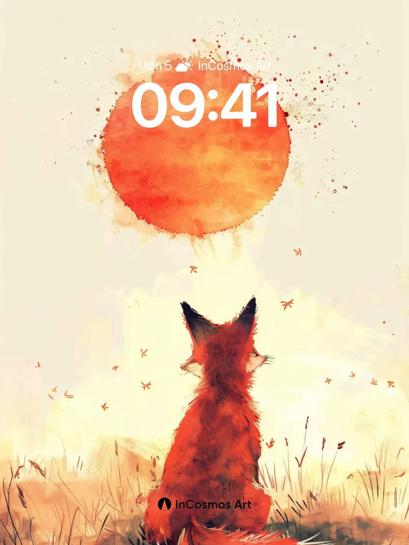 Serenity Fox Wallpaper with Sun Halo wallpaper for iPhone, iPad & Mac