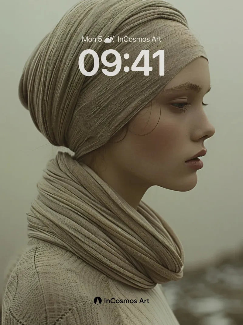 Silken Hush Wallpaper with Knitted Light