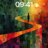 Surreal Pathway Wallpaper with Cosmic Light wallpaper for iPhone, iPad & Mac