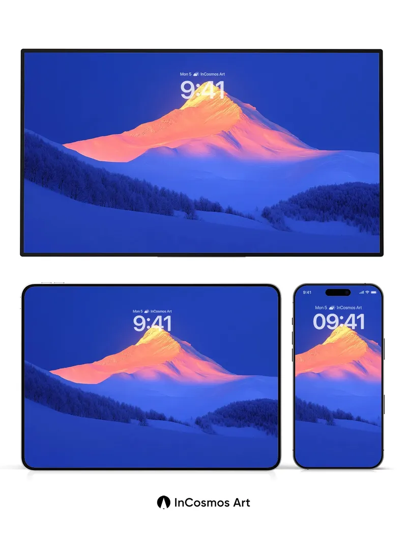 Crimson Apex Wallpaper with Frozen Silence