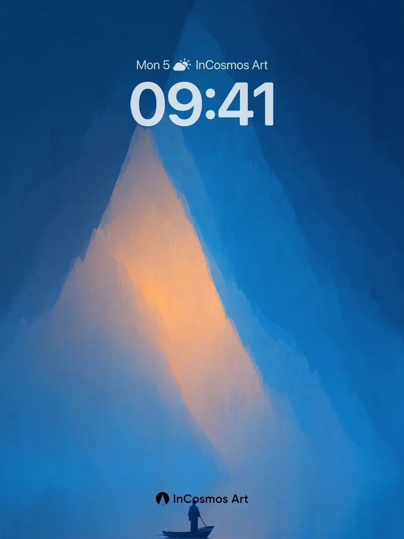 Serenity Canyon Wallpaper with Golden Veil