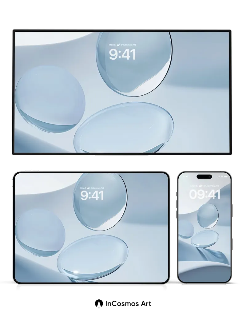 Serenity Sphere Wallpaper with Floating Glass