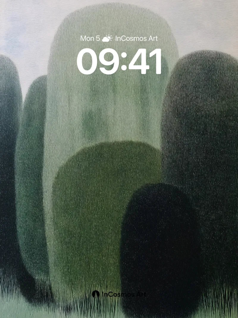 Mist-Wrapped Forest Wallpaper with Ethereal Silhouettes