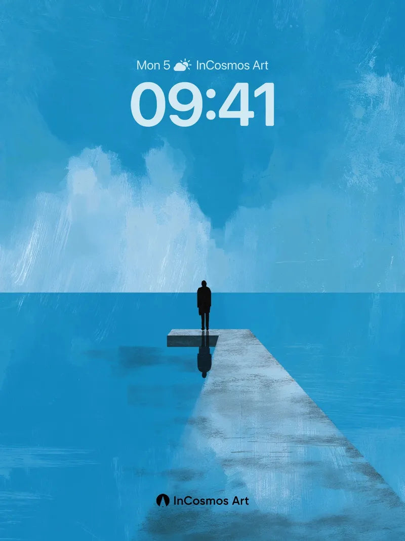 Serenity Pier Wallpaper with Reflective Horizon wallpaper for iPhone, iPad & Mac