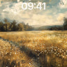 Golden Hush Wallpaper with Dandelion Trails wallpaper for iPhone, iPad & Mac