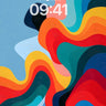 Vibrant Waves Abstract Wallpaper wallpaper for iPhone, iPad & Mac