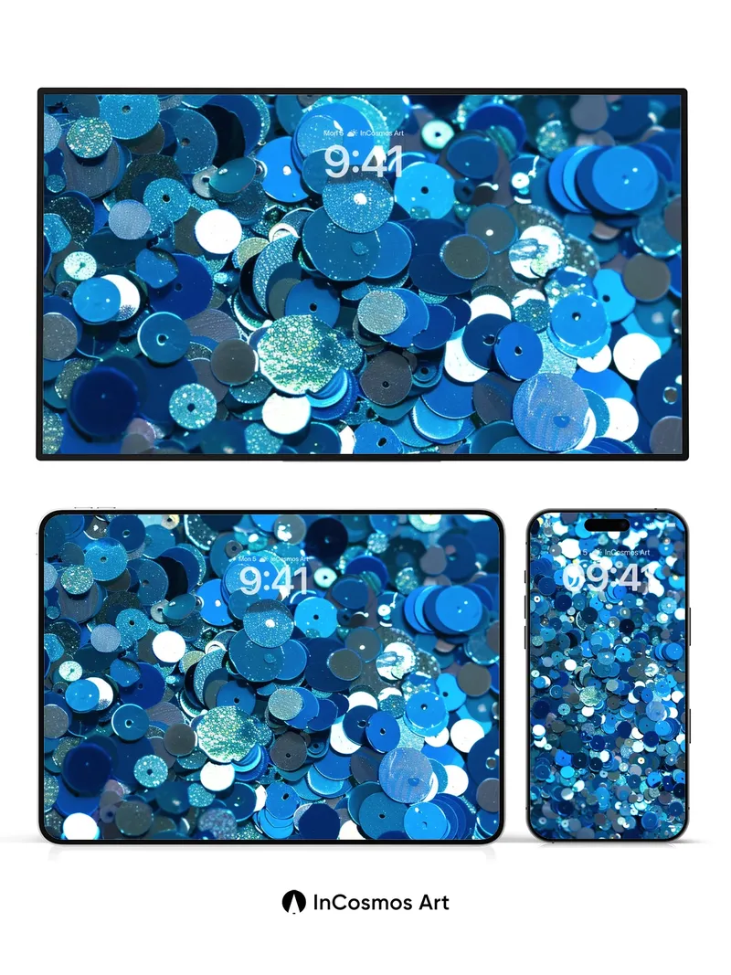 Oceanic Sparkle Wallpaper with Shimmering Depth