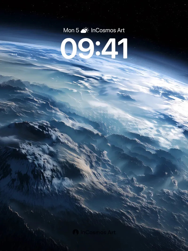 Cosmic Serenity Wallpaper with Earth's Breath