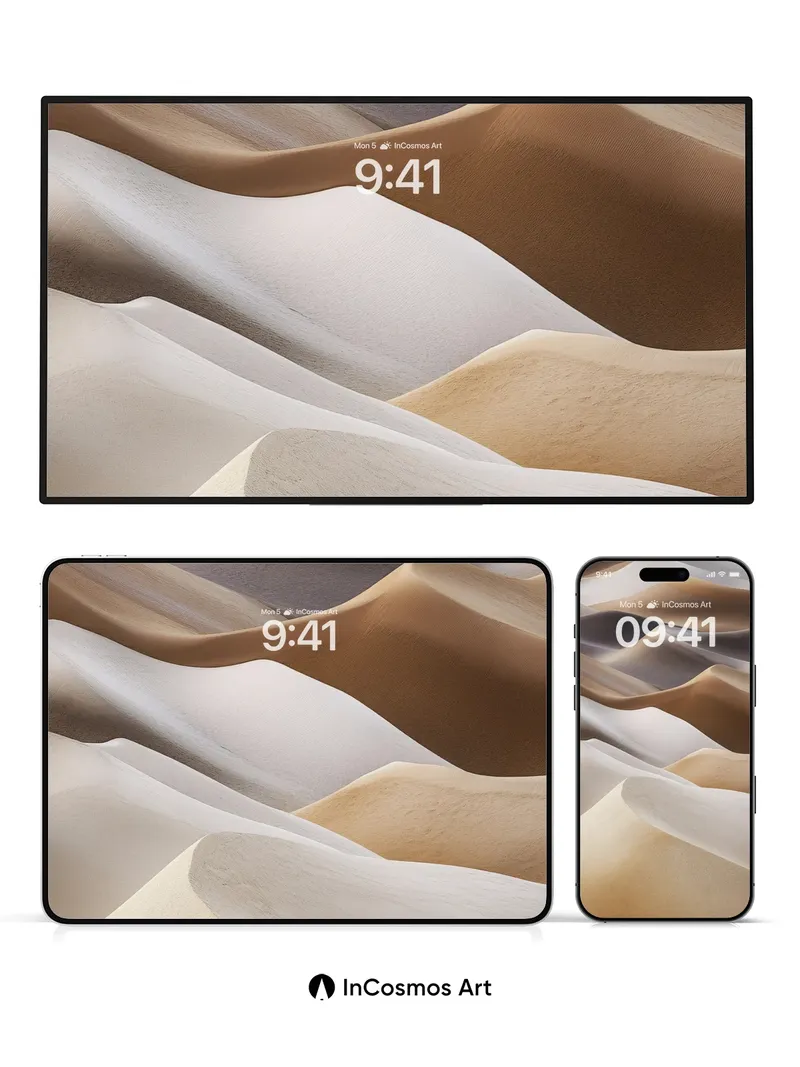 Serenity Dune Wallpaper with Soft Light Drift