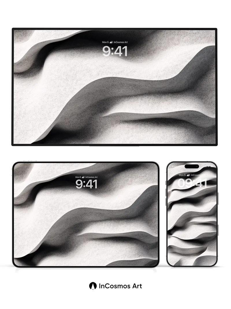 Sculpted Shadow Wallpaper with Sandstone Flow