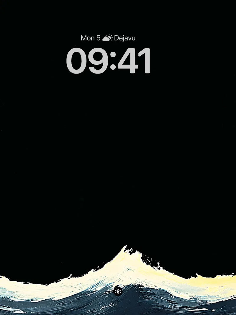Midnight Depths Ocean Wave Wallpaper wallpaper for iPhone, iPad & Mac