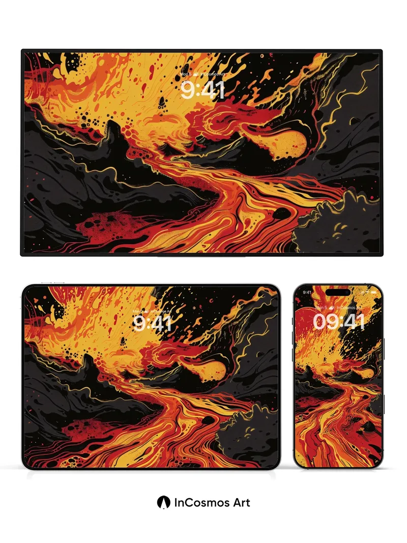 Incandescent Fury Wallpaper with Volcanic Pulse