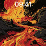 Incandescent Fury Wallpaper with Volcanic Pulse wallpaper for iPhone, iPad & Mac