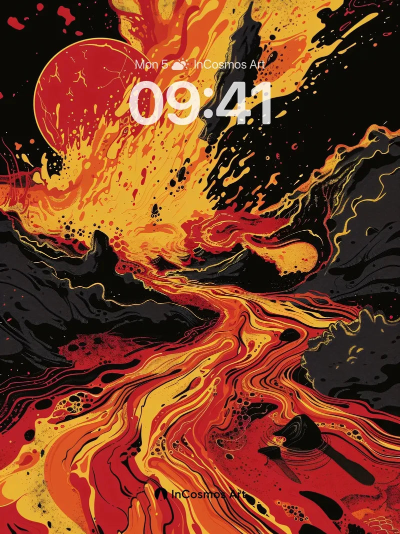 Incandescent Fury Wallpaper with Volcanic Pulse