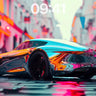 Neon Pulse Wallpaper with Reflective Streets wallpaper for iPhone, iPad & Mac