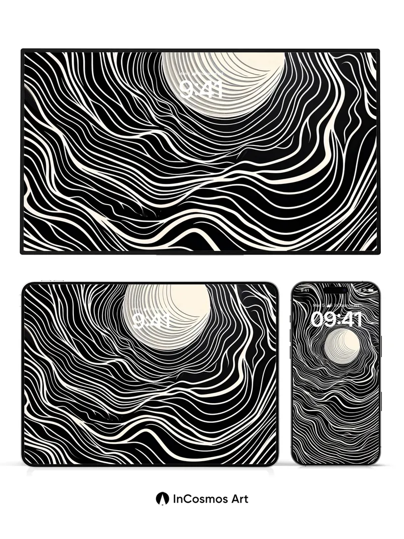 Infinite Spiral Wallpaper with Hypnotic Lines