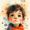 Whimsical Gaze Wallpaper with Paint-Splashed Soul wallpaper for iPhone, iPad & Mac