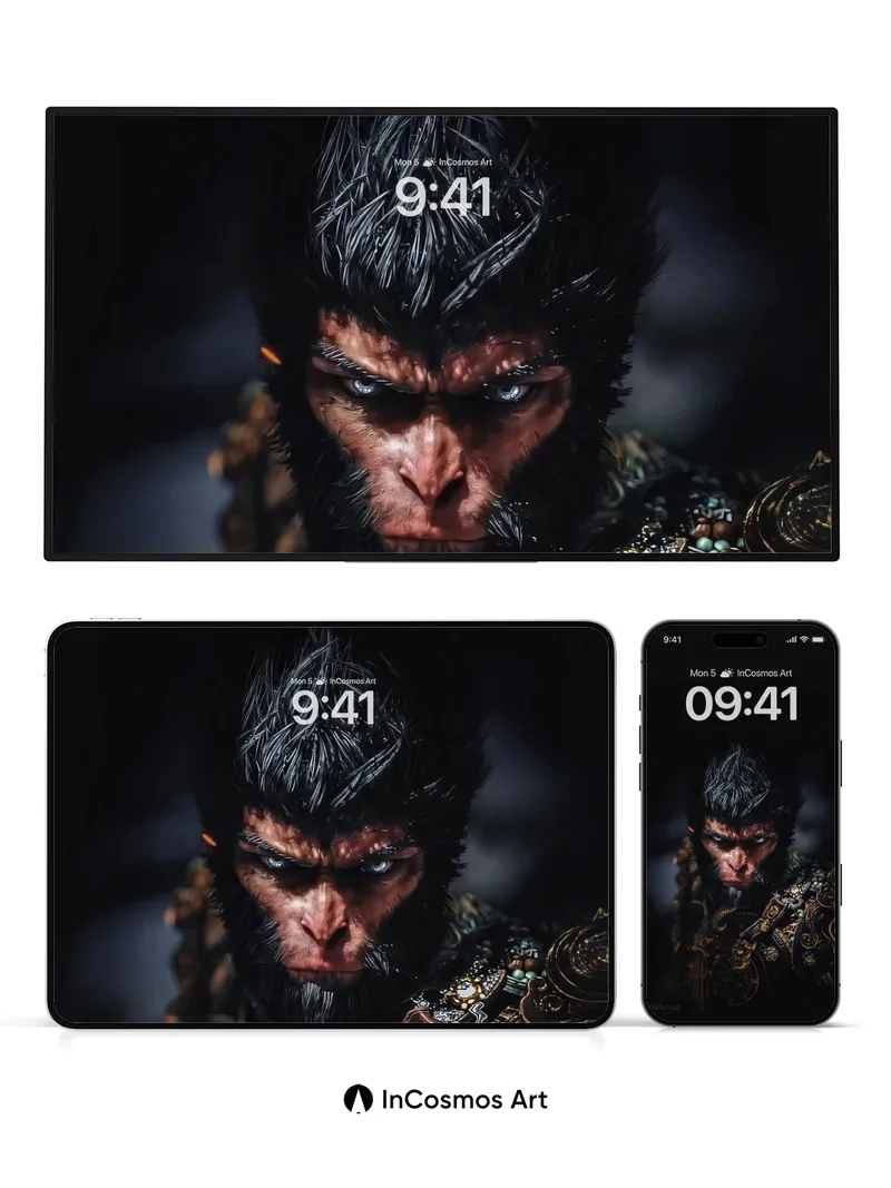 Shadowed Warrior Wallpaper with Golden Armor