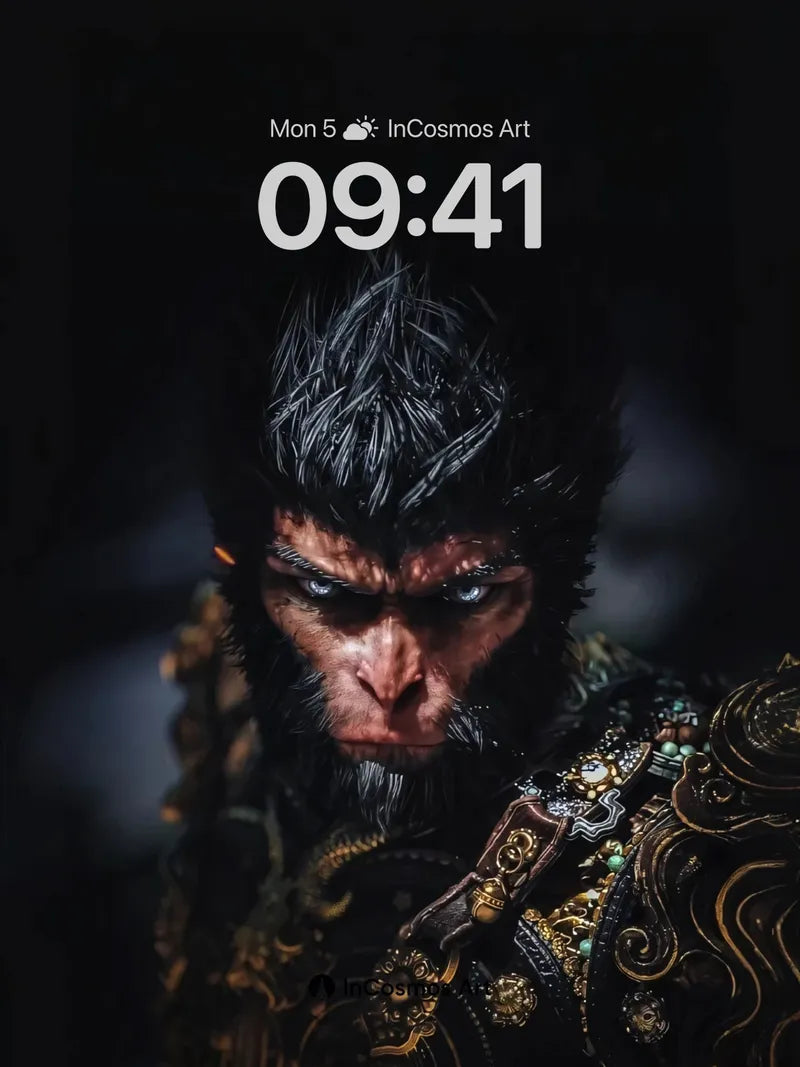 Shadowed Warrior Wallpaper with Golden Armor