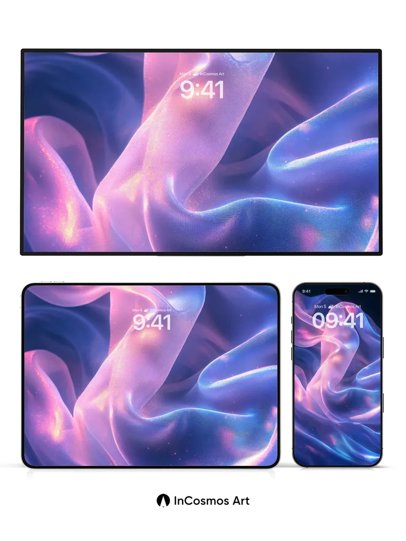 Luminous Veil Wallpaper with Ethereal Glow