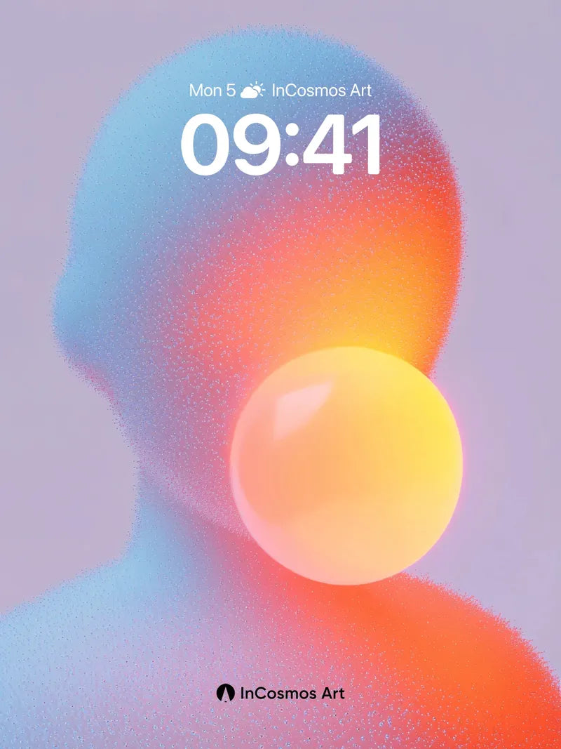 Luminous Bubble Wallpaper with Gradient Hues
