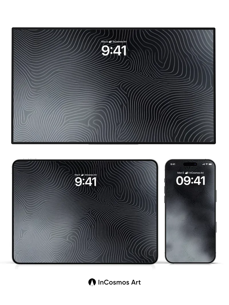 Silent Contour Wallpaper with Ghost Lines