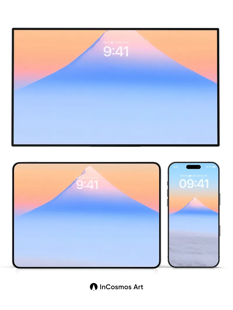 Serenity Peak Wallpaper with Gradient Haze