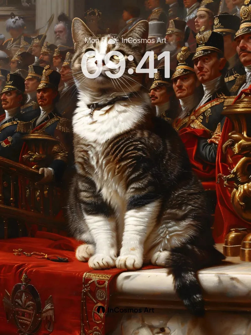 Regal Feline Wallpaper with Imperial Gaze wallpaper for iPhone, iPad & Mac