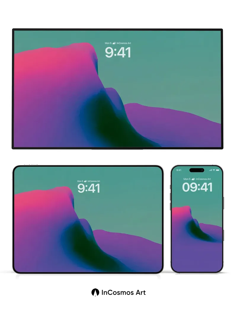 Luminous Dune Wallpaper with Ethereal Gradient