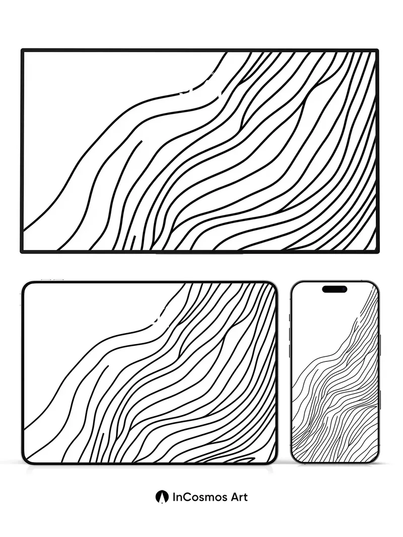 Silent Currents Wallpaper with Woven Lines