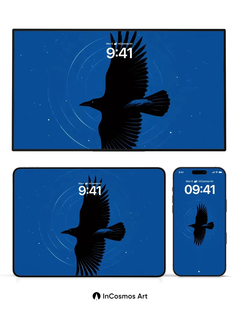 Nightwing Silence Wallpaper with Celestial Trails