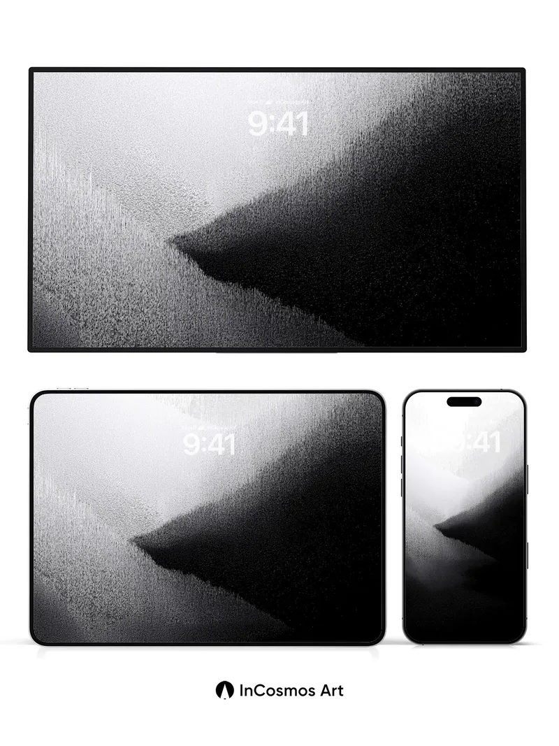 Shadowed Peak Wallpaper with Ethereal Light