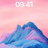 Crimson Horizon Wallpaper with Liquid Mountains wallpaper for iPhone, iPad & Mac
