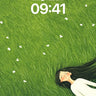 Serenity Meadow Wallpaper with Whispering Grass wallpaper for iPhone, iPad & Mac