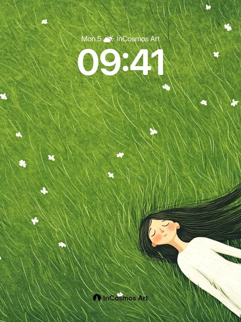 Serenity Meadow Wallpaper with Whispering Grass