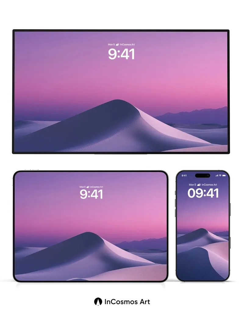 Serenity Dune Wallpaper with Twilight Hues