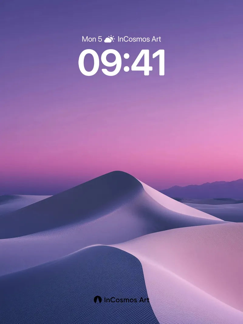 Serenity Dune Wallpaper with Twilight Hues