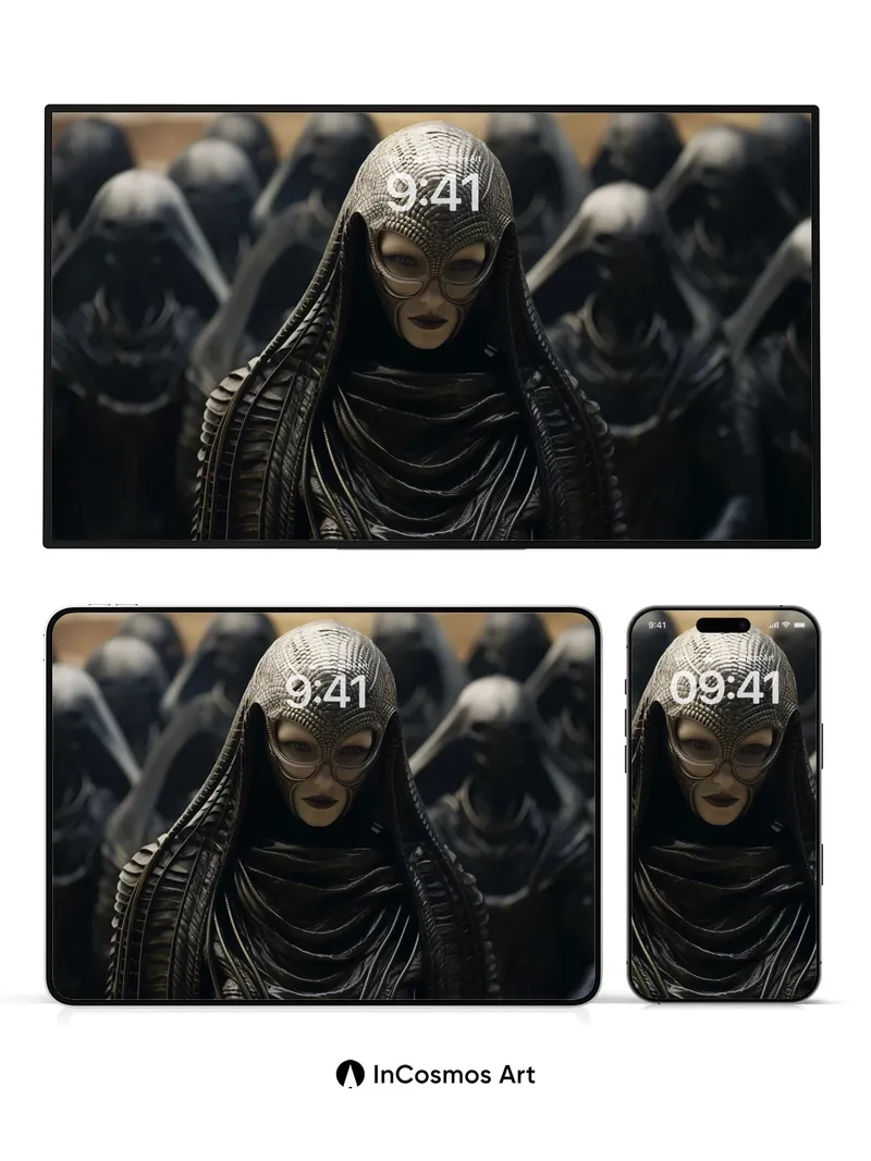 Silent Dominion Wallpaper with Textured Masks